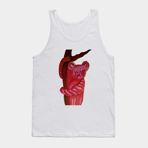 Red Koala Tank Top by DARNA